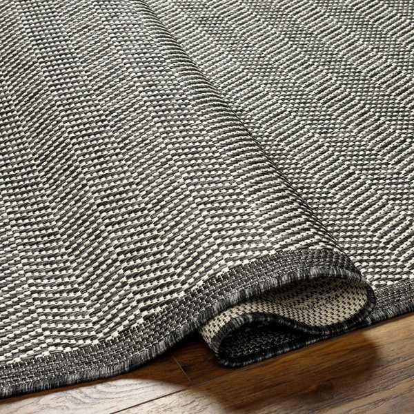 Latitude Run® Rectangle Buckles Machine Woven Polypropylene Area Rug in